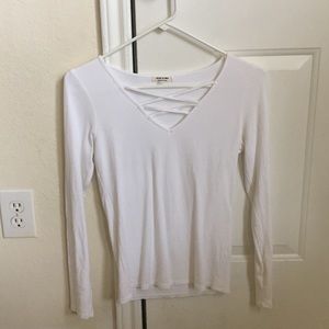 White long sleeved top